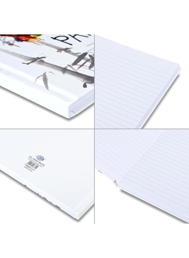 FIS® Hard Cover Notebook, Size 10"X8" Inches(254x203.2mm), 96 Sheets, 192 Pages, Single Line Ruling, White Paper, Packet of 5 Pieces, Panda Cover Design 1-FSNBHC1896-PAN1 - Image 3